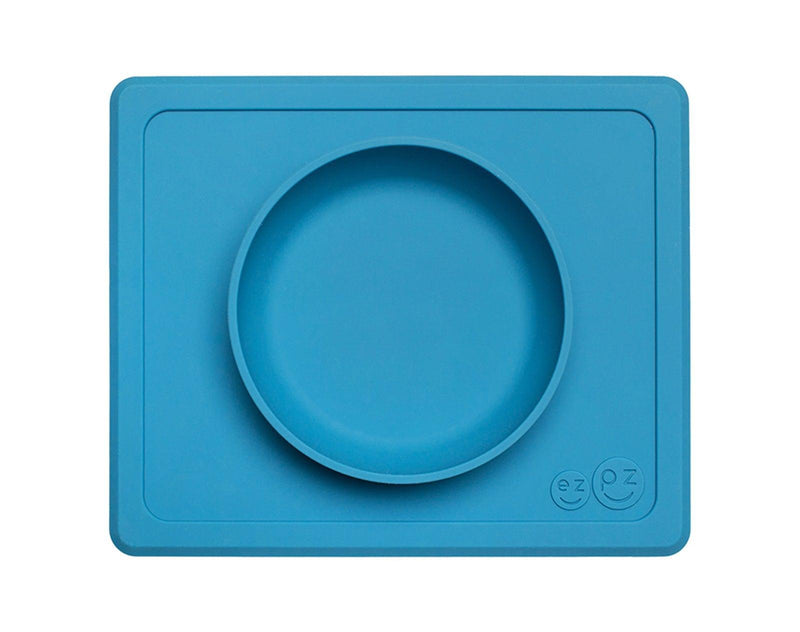 Ezpz Mini Bowl in blue. Available at www.tenlittle.com