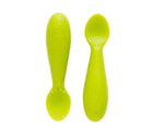 Ezpz Tiny Spoons set of 2 in lime. Available at www.tenlittle.com