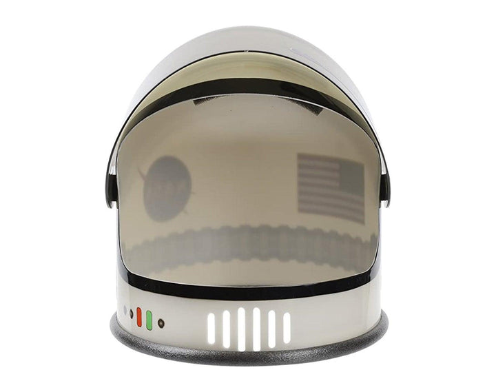 Front view of Aeromax Astronaut Helmet - Silver - Available at www.tenlittle.com