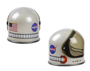 Back and side views of Aeromax Astronaut Helmet - Silver - Available at www.tenlittle.com