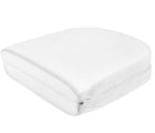 View of folded Béaba Full Size Crib Airflow Mattress. Available from tenlittle.com