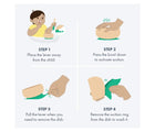 Instructions for using Avanchy Bamboo Suction Bowl & Spoon. Available from tenlittle.com