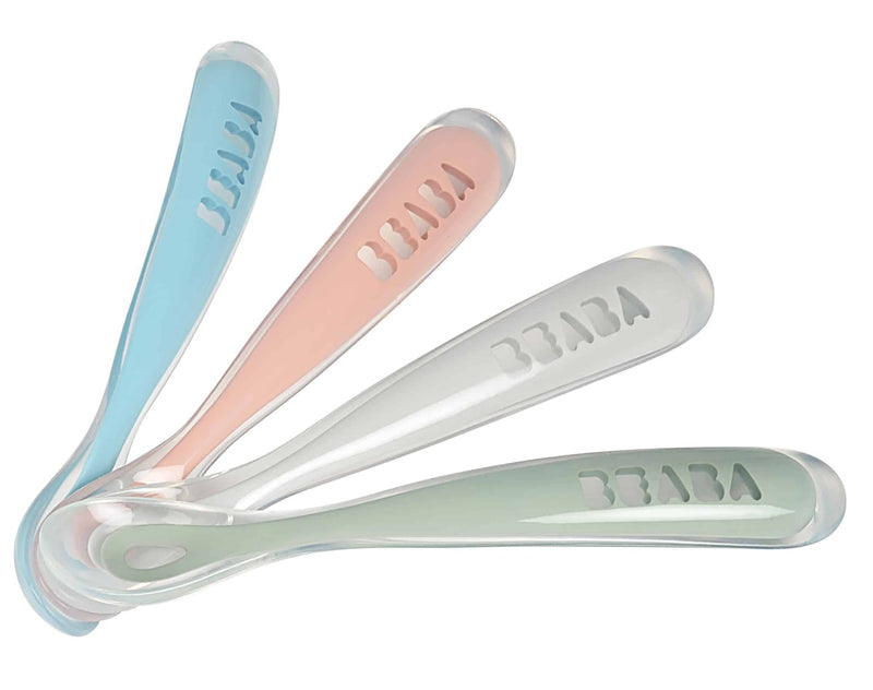 Beaba Silicone Spoons - Set of 4. Available from tenlittle.com