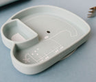Loulou Lollipop Animal Snack Plate in elephant theme on a table. Available from tenlittle.com