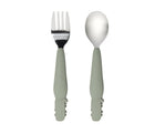 Loulou Lollipop Animal Spoon & Fork Set - alligator theme. Available from tenlittle.com