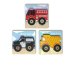 BeginAgain Truck Puzzles (3 pack) - 5 Pieces. Available from tenlittle.com