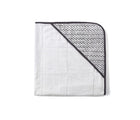 Malabar Baby Hooded Block Print Towel- Gray - Available at www.tenlittle.com