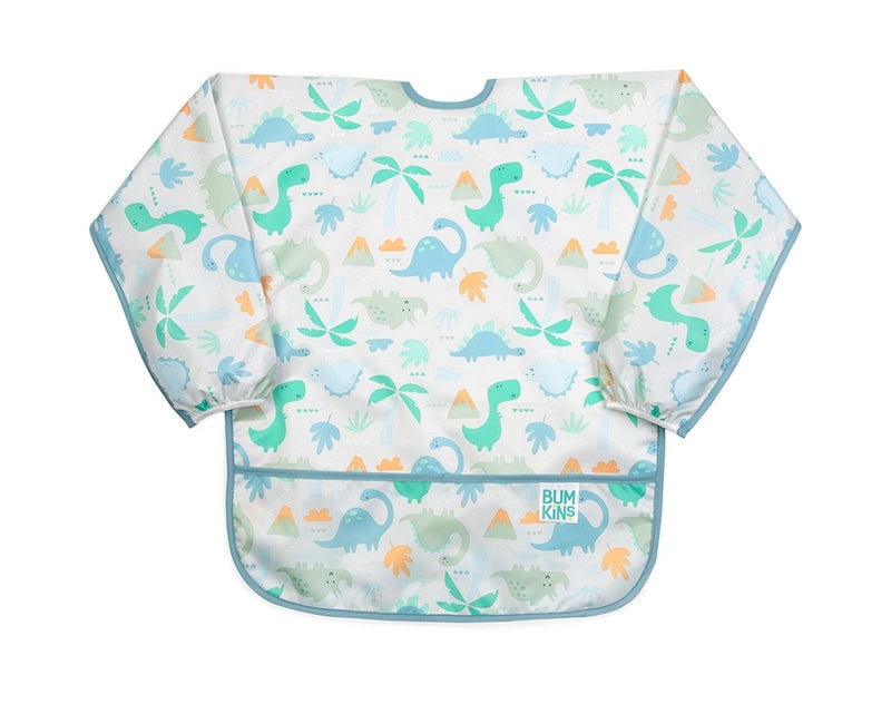 Bumkins Dinosaur Long Sleeved Bib. Available from www.tenlittle.com.