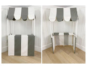 Front and back views of Domestic Objects The Market Stand in gray. Available from tenlittle.com