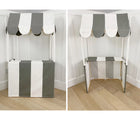 Front and back views of Domestic Objects The Market Stand in gray. Available from tenlittle.com