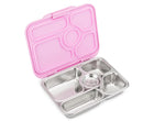 Yumbox Pink Stainless Steel Bento Box. Available from www.tenlittle.com.