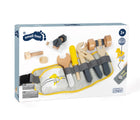 Small Foot Tool Belt Playset packaging. Available from tenlittle.com
