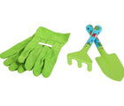 Gloves and tools from Small Foot Gardening Wheelbarrow and Toolset. Available from tenlittle.com