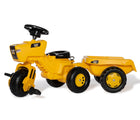 Kettler CAT 3-wheeled pedal tractor with trailer. Available from www.tenlittle.com.