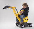 Child playing with Kettler CAT Ride-on Digger