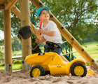 Boy playing on Kettler CAT Minitrac Foot to Floor Ride-on