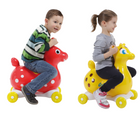 Kids sitting on Rody Bounce Toy with Speedy base