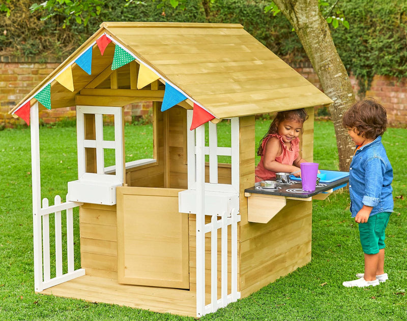 Family Deluxe Wooden Playhouse : : Toys