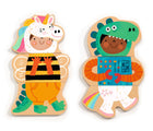 Djeco Wooden Magnets Fancy-up - 24 Pieces. Available from tenlittle.com