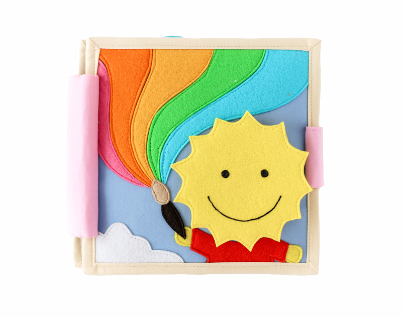 My Quiet Book - Material Book for Toddlers - Sight, Feel, Recognition -  Rainbow Educational