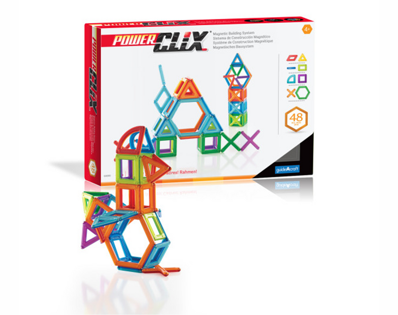 Guidecraft Magnetic PowerClix Frames - 48 Pieces | Ten Little Kids Toy