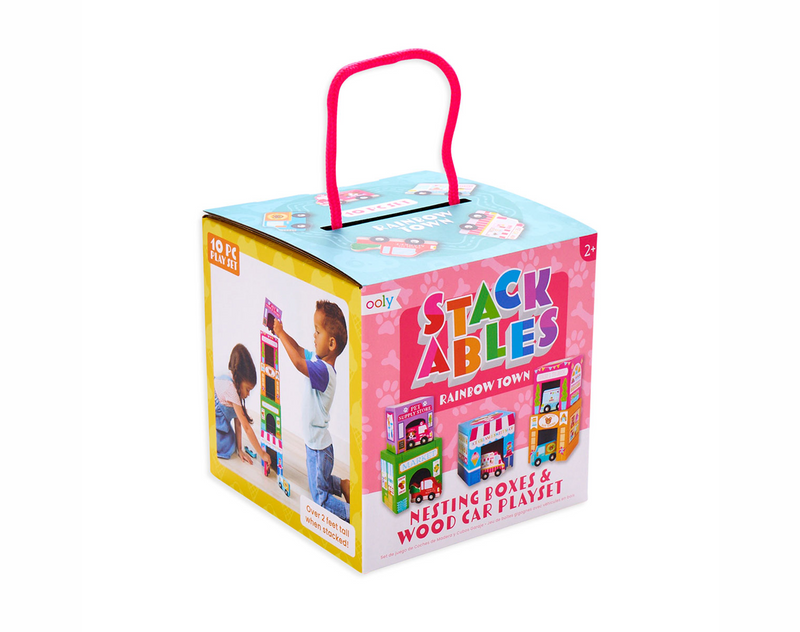 Stackable top toy cars