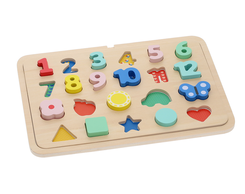 Petit collage wooden puzzle top