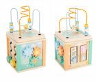 Two views of Small Foot Pastel Activity Cube. Available from tenlittle.com