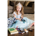 Child wearing Little Adventures Cinderella Crown with princess costume. Available from tenlittle.com