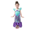 Child wearing Little Adventures Purple Sparkle Mermaid costume. Available from tenlittle.com