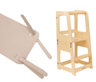 Piccalio Kitchen Helper Tower Safety Net and Convertible Kitchen Helper Tower in natural. Available from tenlittle.com