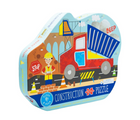 Front view of packaging of Floss & Rock Construction Puzzle - 40 Pieces. Available from tenlittle.com