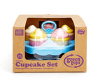 Green Toys 100% Recycled Pretend Cupcake Set in packaging. Available from tenlittle.com