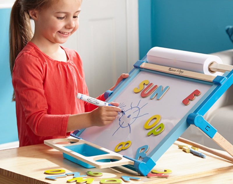  Toddler Easel, 3-in-1 Kids Art Easel Double-Sided Tabletop  Easel with Art Accessories : Toys & Games