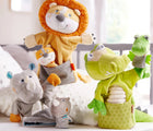 Haba Rhino Puppet, Lion Puppet, and Crocodile Puppet. Available from tenlittle.com