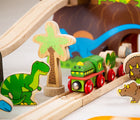Bigjigs Dinosaur Train Set close up. Available from www.tenlittle.com.