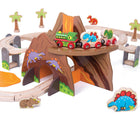 Bigjigs Dinosaur Train Set close up. Available from www.tenlittle.com.