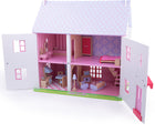 Inside Bigjigs Rose Cottage Dollhouse. Available from www.tenlittle.com.
